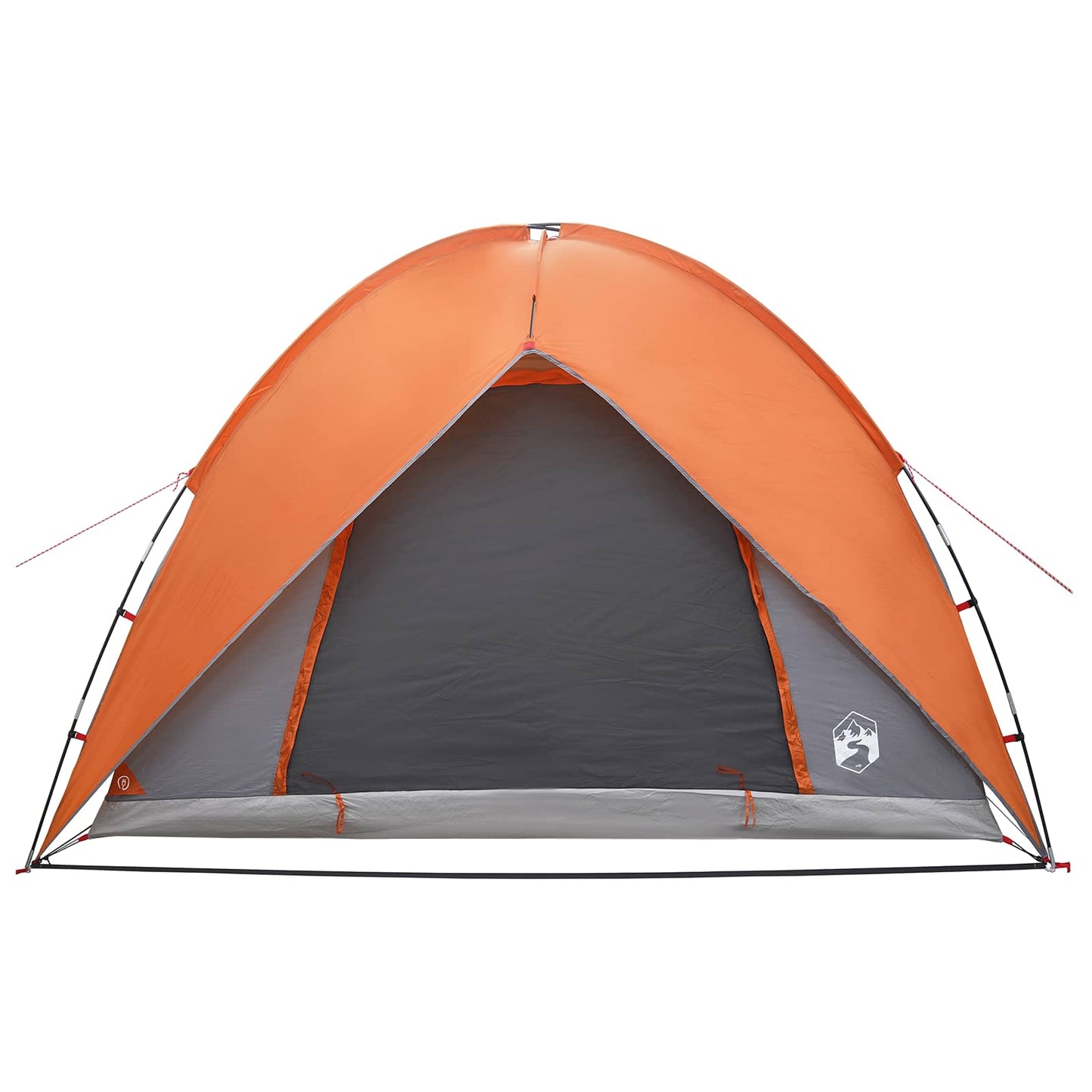 vidaXL Camping Tent with Rainfly Water-resistant Dome Grey and Orange