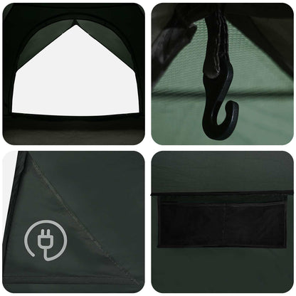 vidaXL Camping Tent with Rainfly Water-resistant Dome Army Green