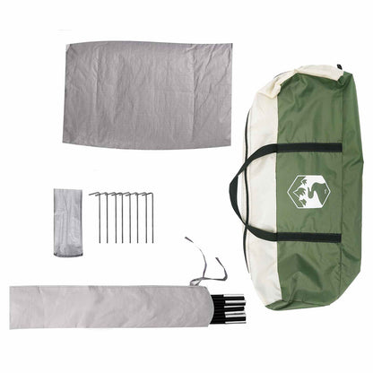 vidaXL Camping Tent with Rainfly Water-resistant Dome Green 4-Person