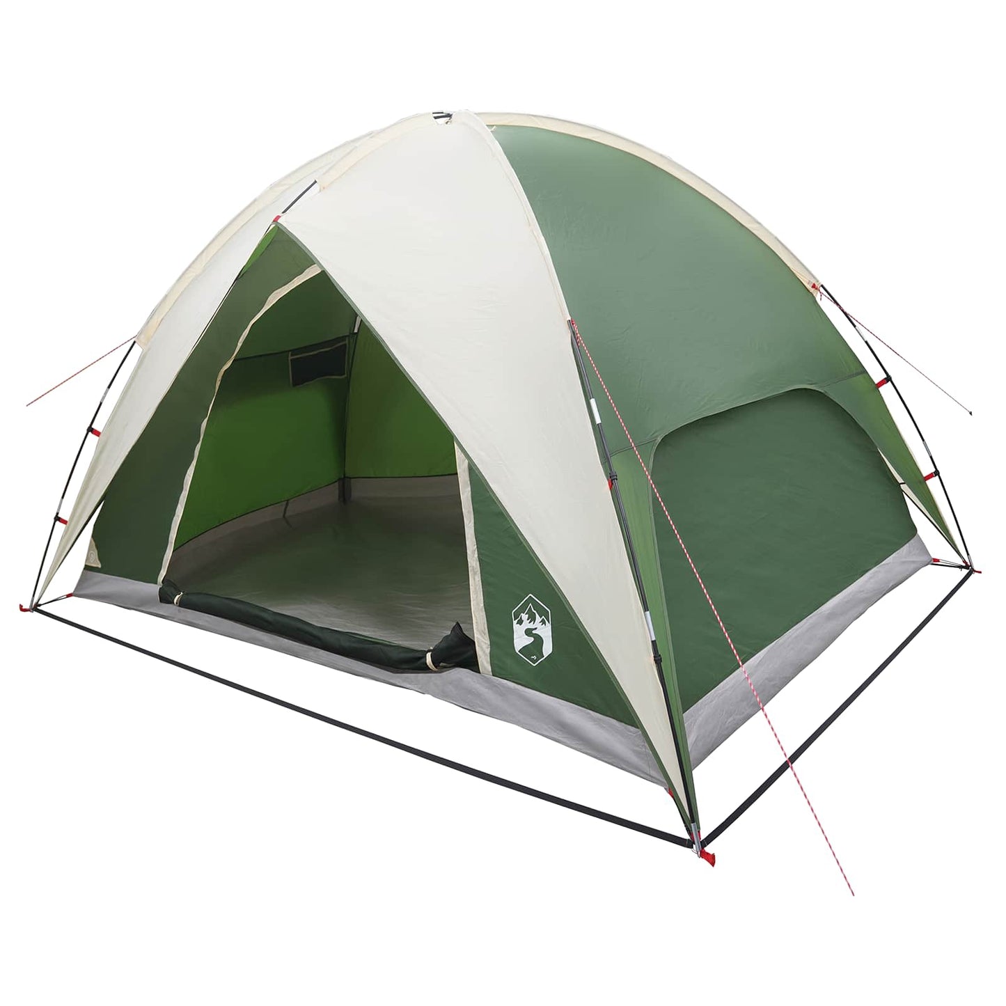 vidaXL Camping Tent with Rainfly Water-resistant Dome Green 4-Person