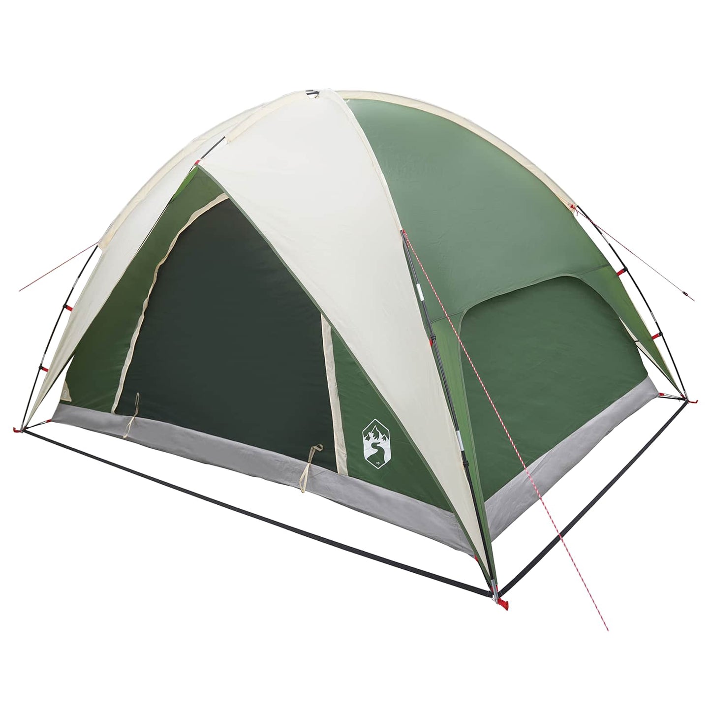 vidaXL Camping Tent with Rainfly Water-resistant Dome Green 4-Person