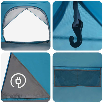 vidaXL Camping Tent with Rainfly Water-resistant Dome Blue