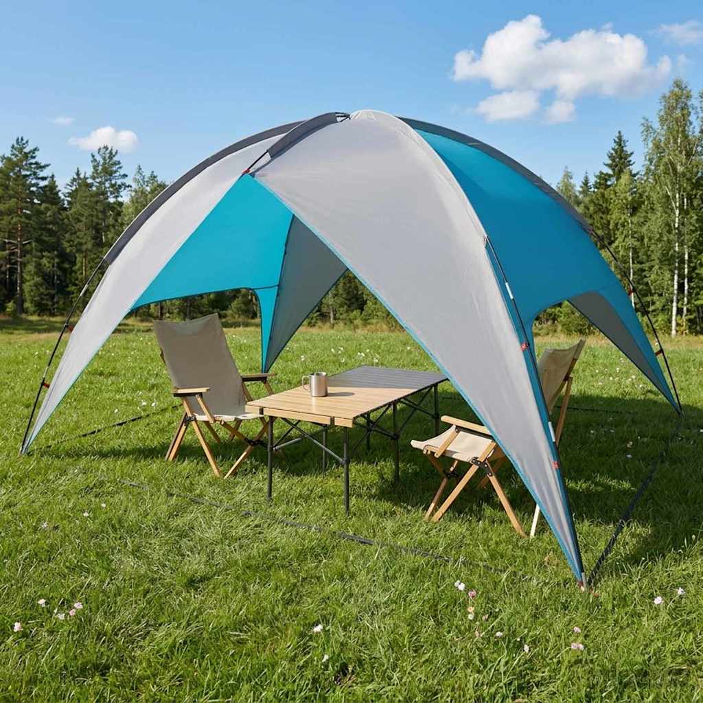 vidaXL Camping Tent with Rainfly Water-resistant Dome Blue