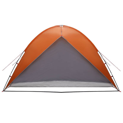 vidaXL Camping Tent with Rainfly Water-resistant Dome Grey and Orange