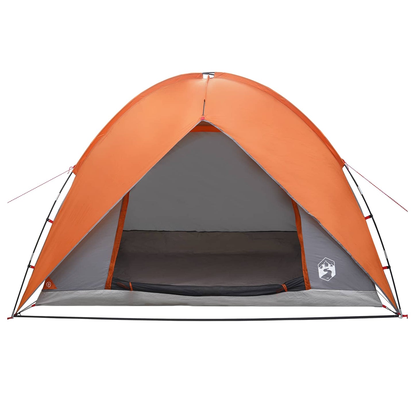 vidaXL Camping Tent with Rainfly Water-resistant Dome Grey and Orange