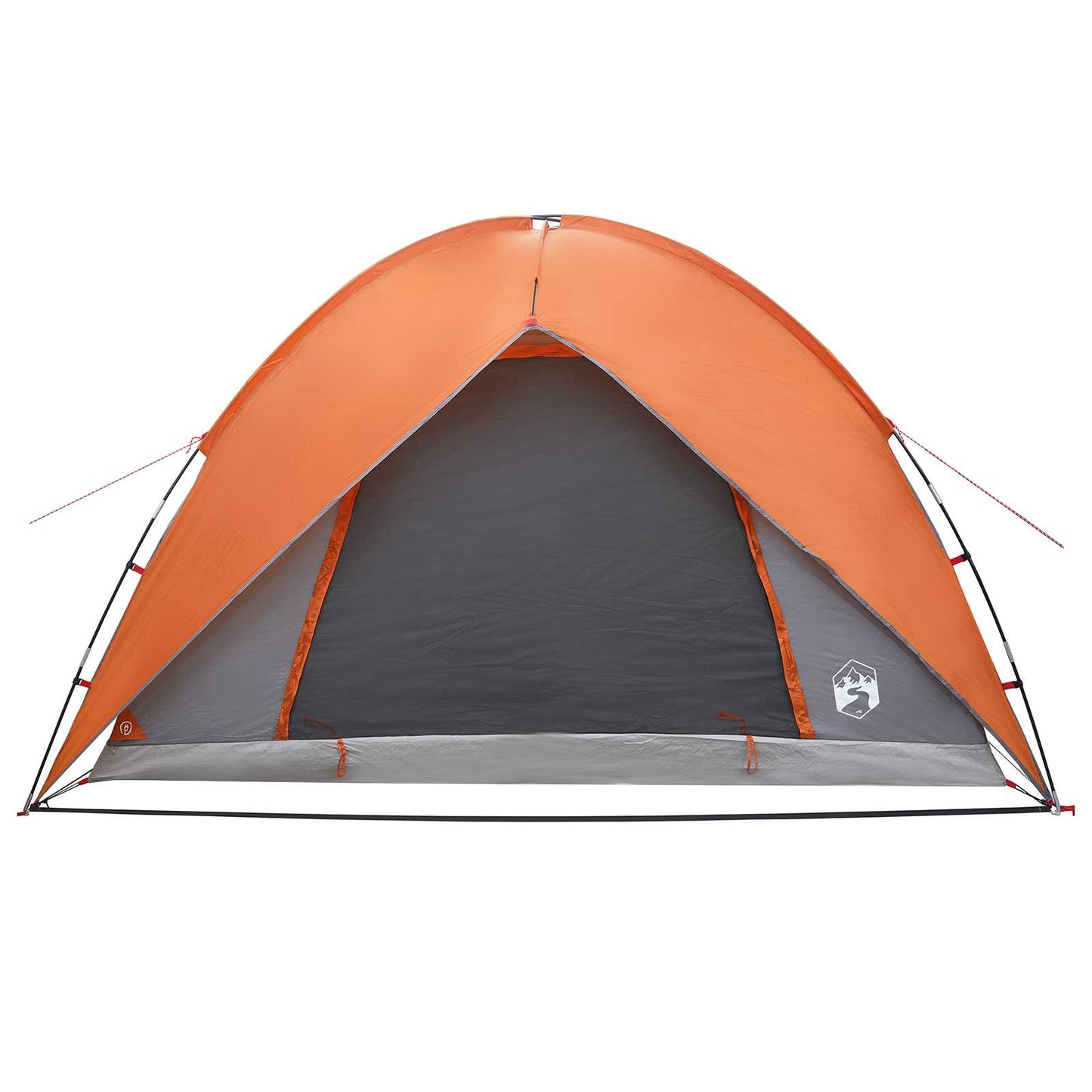 vidaXL Camping Tent with Rainfly Water-resistant Dome Grey and Orange