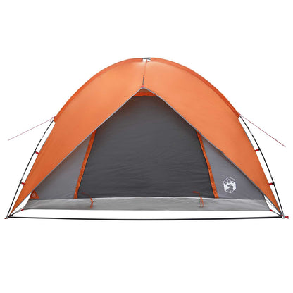 vidaXL Camping Tent with Rainfly Water-resistant Dome Grey and Orange