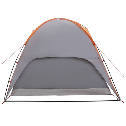 vidaXL Camping Tent with Rainfly Water-resistant Dome Grey and Orange