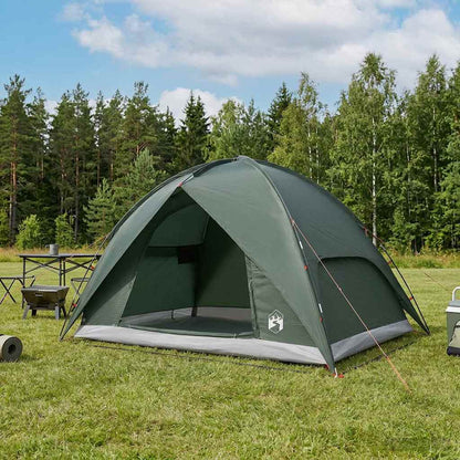 vidaXL Camping Tent with Rainfly Water-resistant Dome Army Green