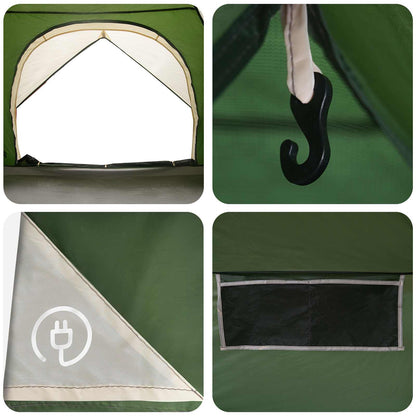 vidaXL Camping Tent with Rainfly Water-resistant Dome Green