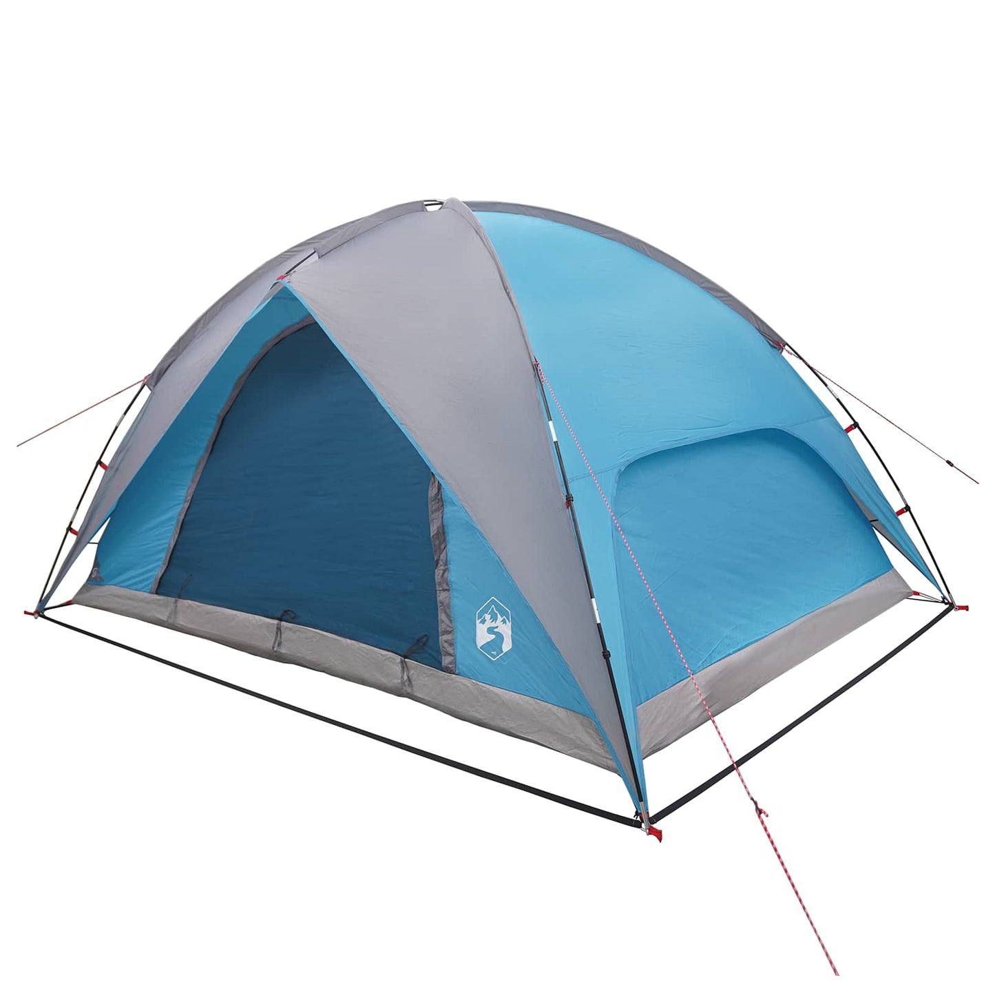 vidaXL Camping Tent with Rainfly Water-resistant Dome Blue