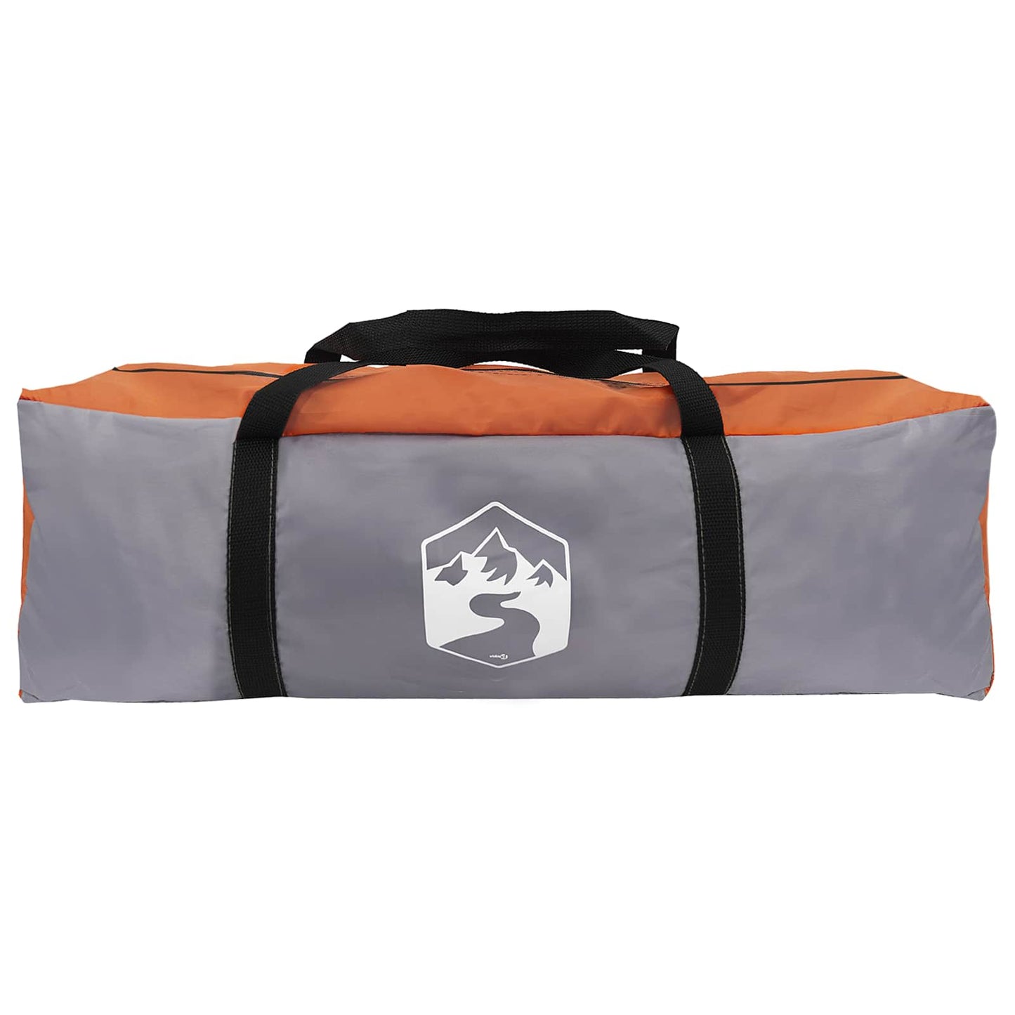 vidaXL Camping Tent with Rainfly Water-resistant Dome Grey and Orange