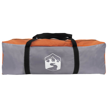 vidaXL Camping Tent with Rainfly Water-resistant Dome Grey and Orange