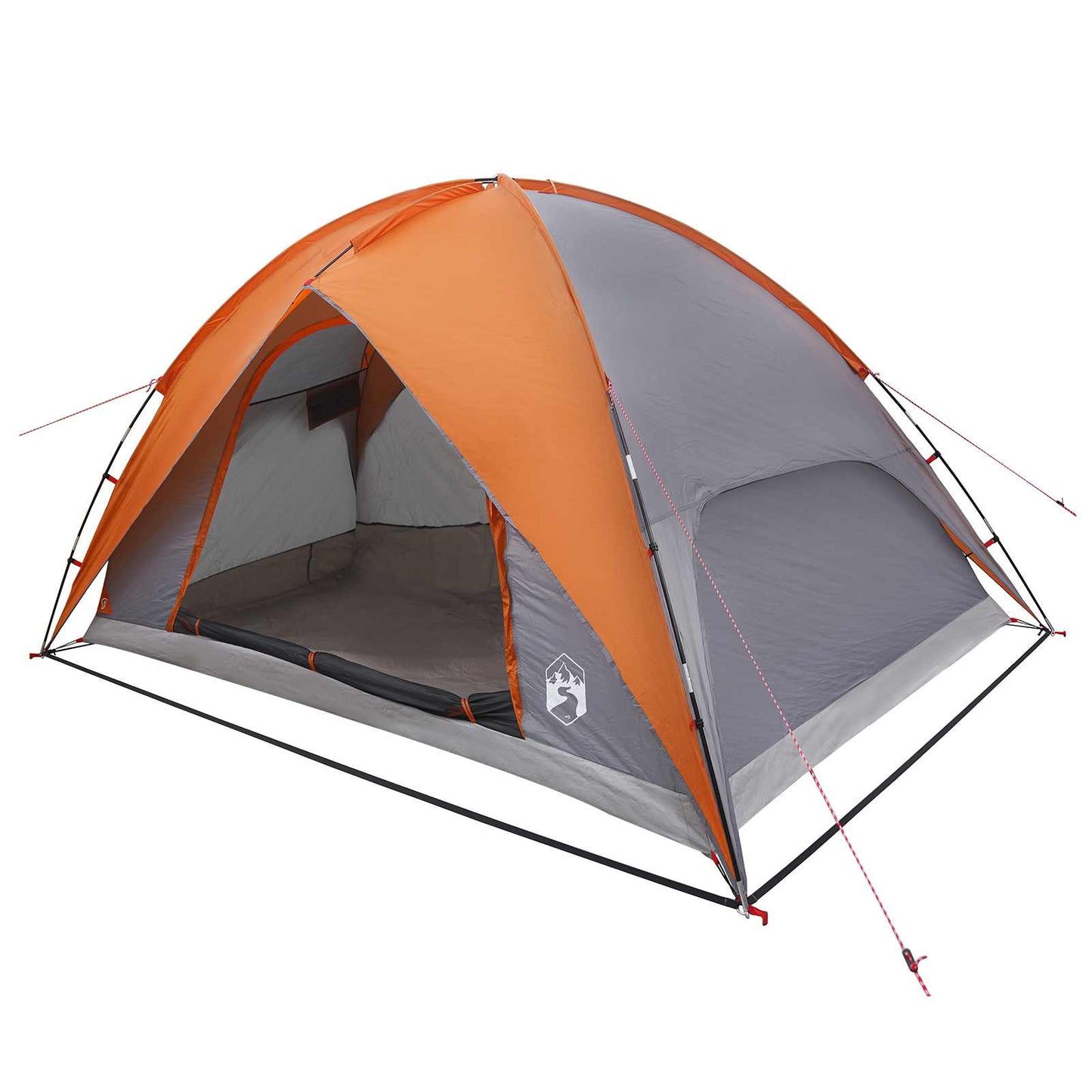 vidaXL Camping Tent with Rainfly Water-resistant Dome Grey and Orange