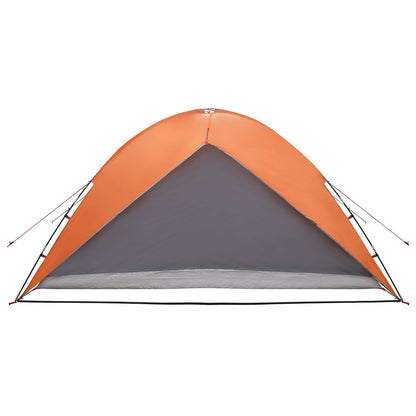 vidaXL Camping Tent with Rainfly Water-resistant Dome Grey and Orange