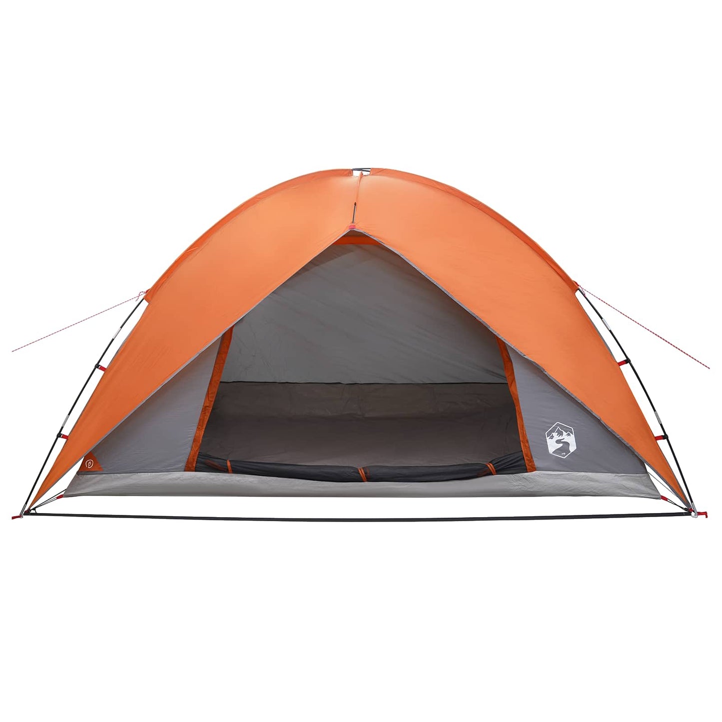 vidaXL Camping Tent with Rainfly Water-resistant Dome Grey and Orange