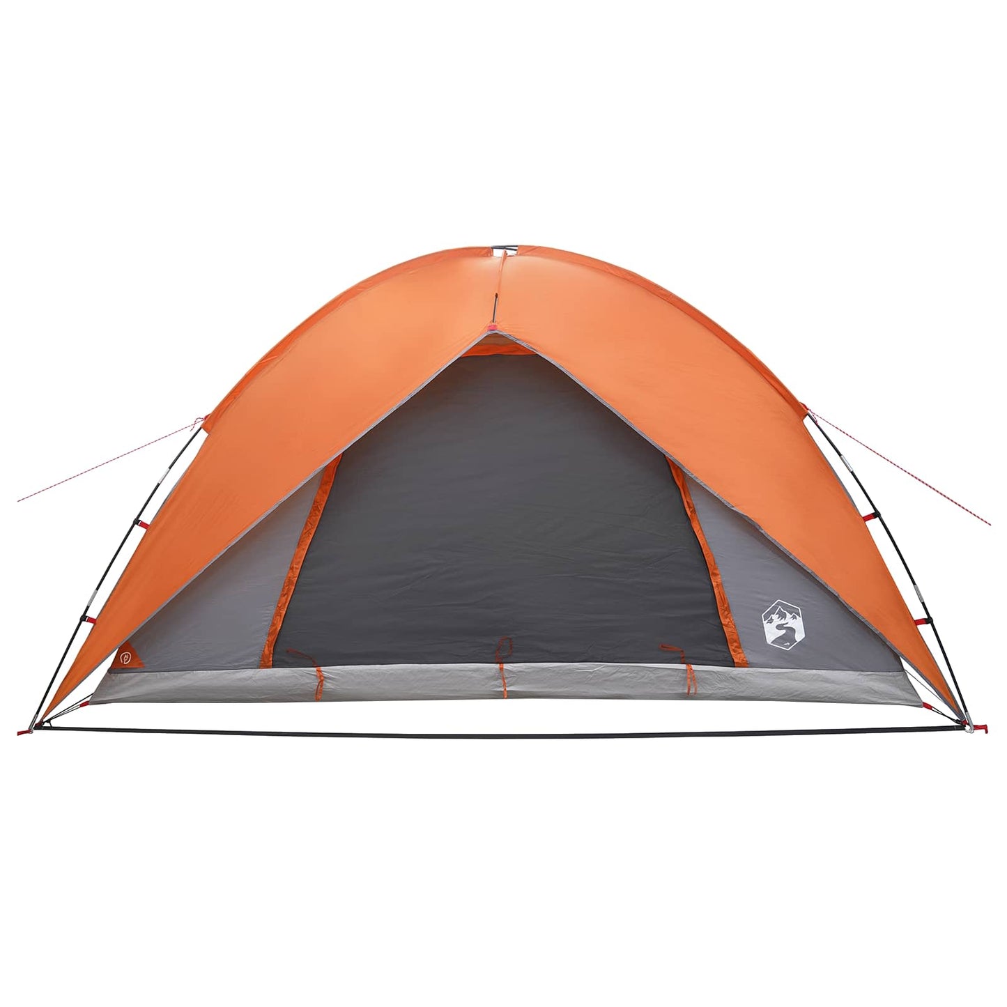 vidaXL Camping Tent with Rainfly Water-resistant Dome Grey and Orange