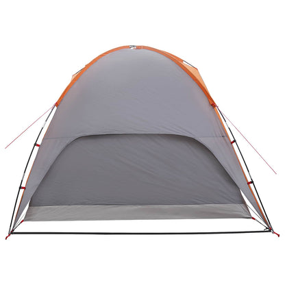 vidaXL Camping Tent with Rainfly Water-resistant Dome Grey and Orange