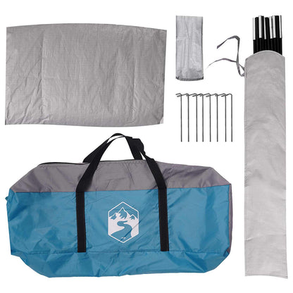 vidaXL Car Tent Blue 3-Person Polyester and Steel