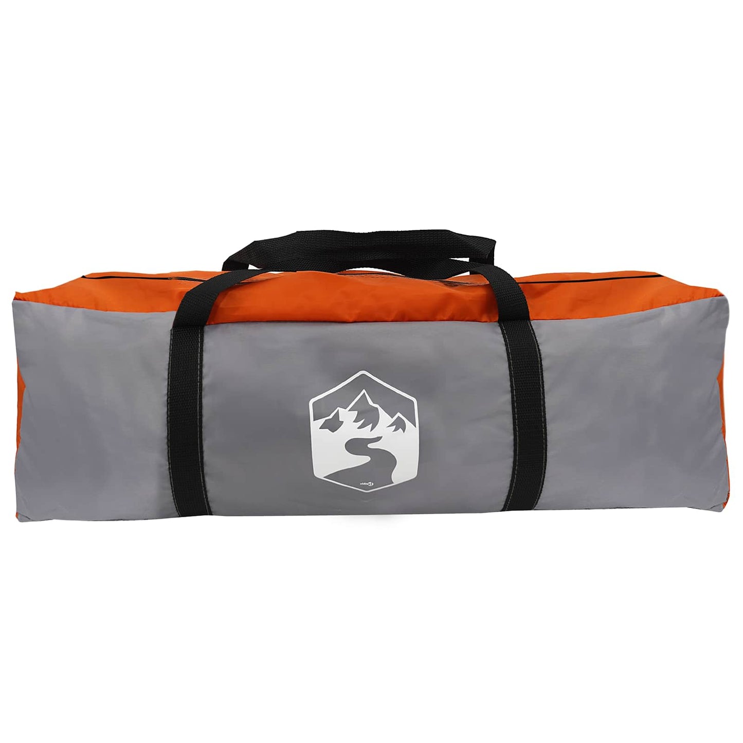 vidaXL Car Tent Grey and Orange 3-Person Polyester and Steel