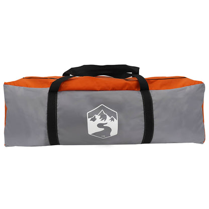 vidaXL Car Tent Grey and Orange 3-Person Polyester and Steel