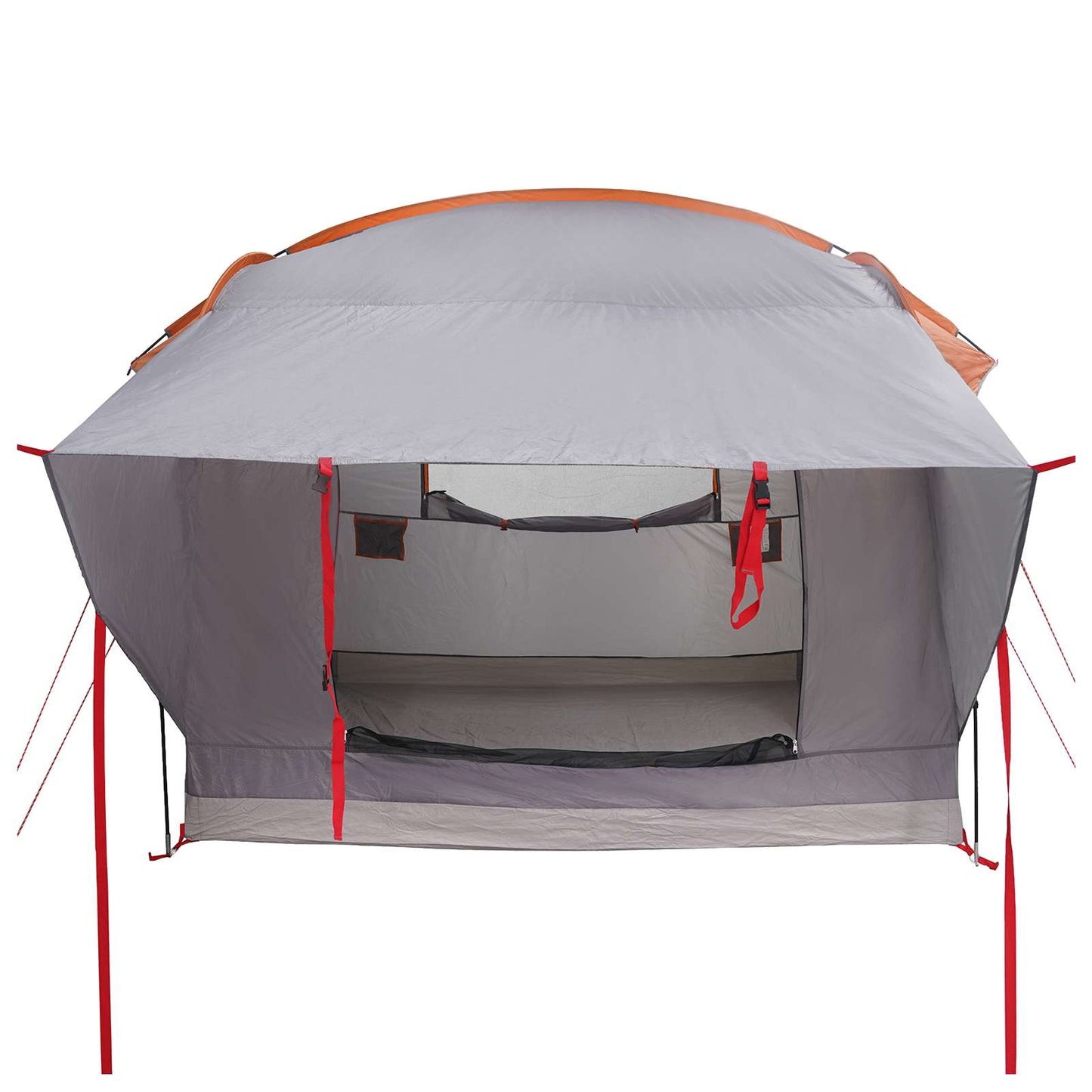 vidaXL Car Tent Grey and Orange 3-Person Polyester and Steel