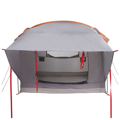 vidaXL Car Tent Grey and Orange 3-Person Polyester and Steel