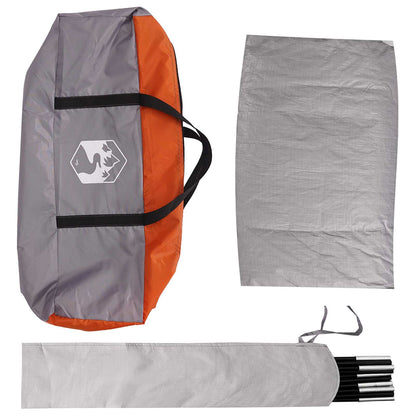 vidaXL Car Tent Grey and Orange 200 x 170 x 170 cm Polyester and Steel
