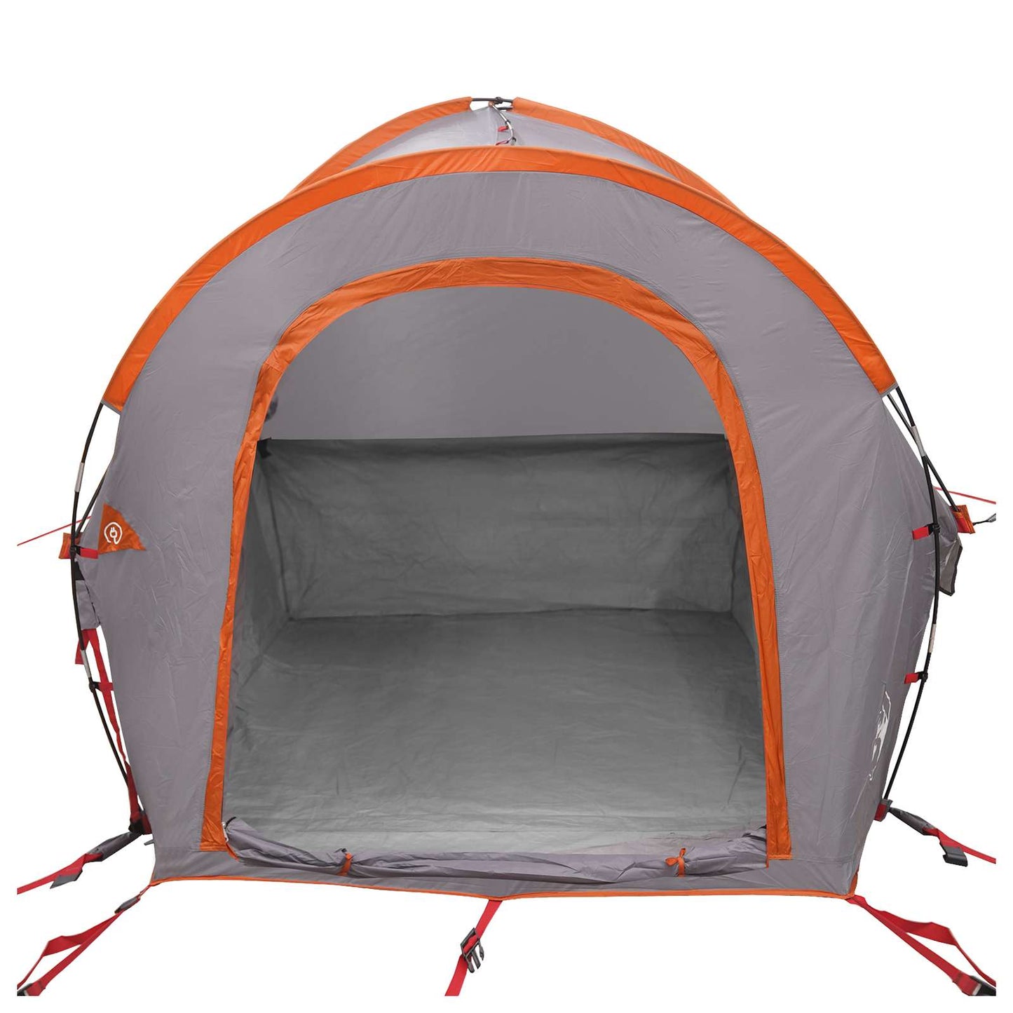 vidaXL Car Tent 200 x 170 x 170 cm Grey and Orange Polyester and Steel