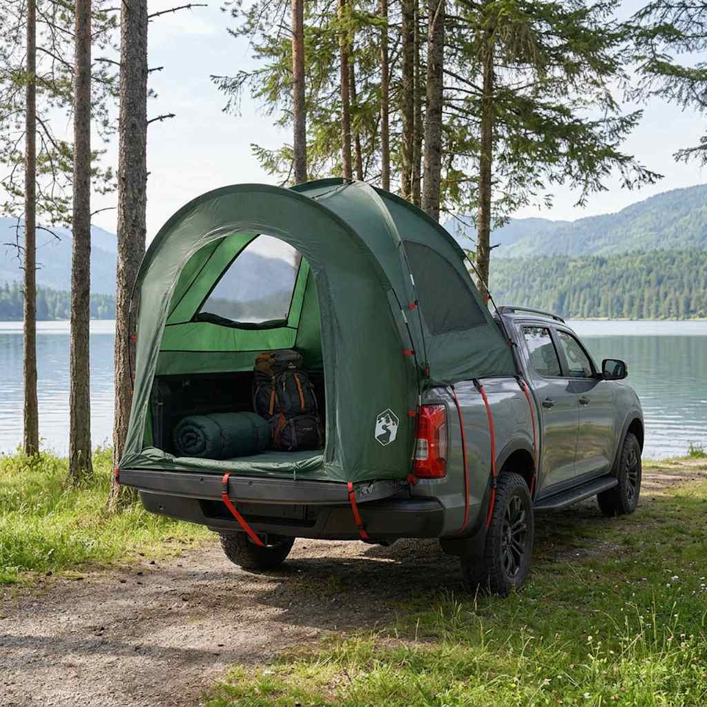 vidaXL Car Tent Army Green 200 x 170 x 170 cm Polyester and Steel