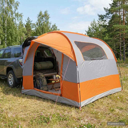 vidaXL Tailgate Tent with Rainfly Water-resistant 4-Person