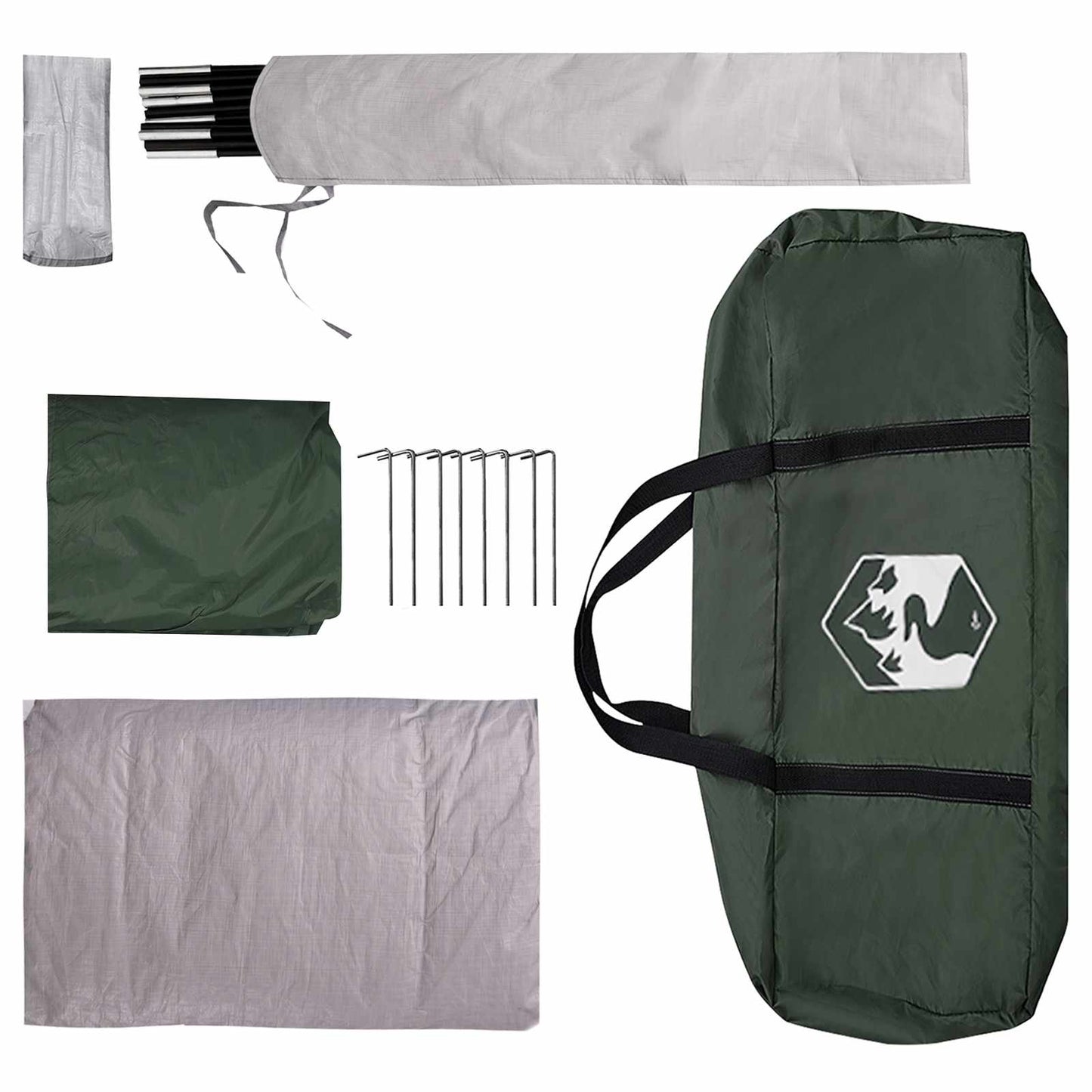 vidaXL Tailgate Tent with Rainfly Water-resistant Army Green