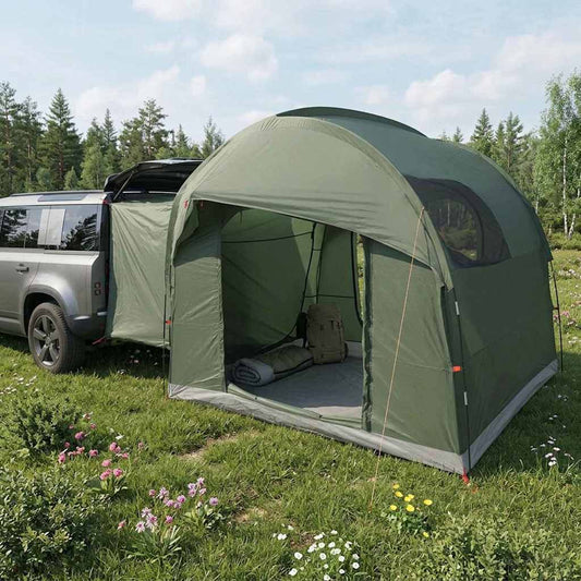 vidaXL Tailgate Tent with Rainfly Water-resistant Army Green