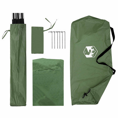 vidaXL Car Tent with Roof Green 308 x 215 x 220 cm Polyester and Steel