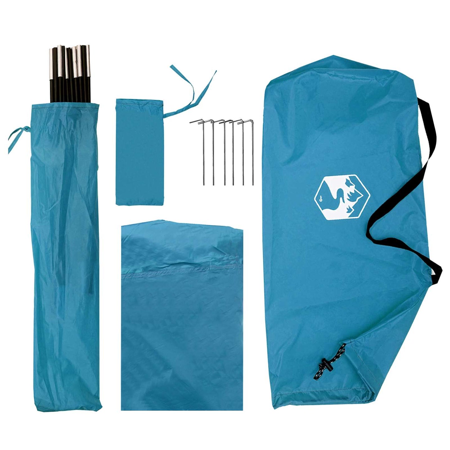 vidaXL Car Tent with Roof Blue 308 x 215 x 220 cm Polyester and Steel