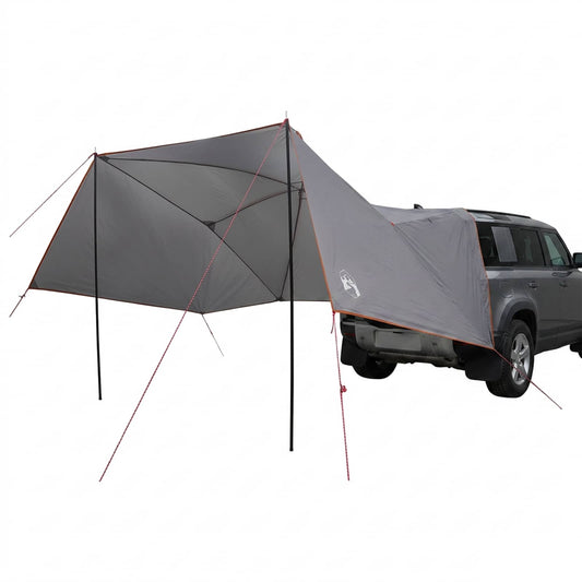 vidaXL Car Tent 308 x 215 x 220 cm Grey and Orange Polyester and Steel