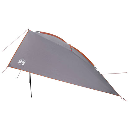 vidaXL Car Tent Grey and Orange 308 x 215 x 220 cm Polyester and Steel
