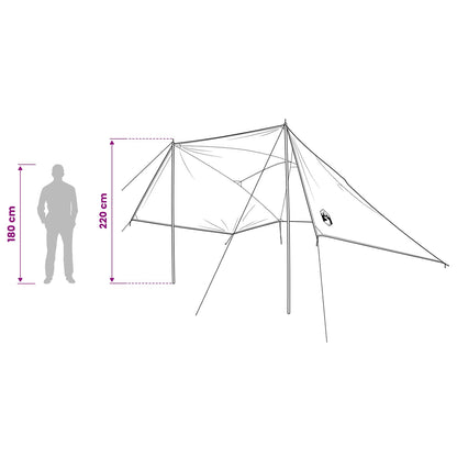 vidaXL Car Tent Grey and Orange 308 x 215 x 220 cm Polyester and Steel