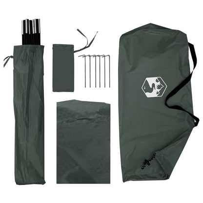vidaXL Car Tent Army Green 308 x 215 x 220 cm Polyester and Steel
