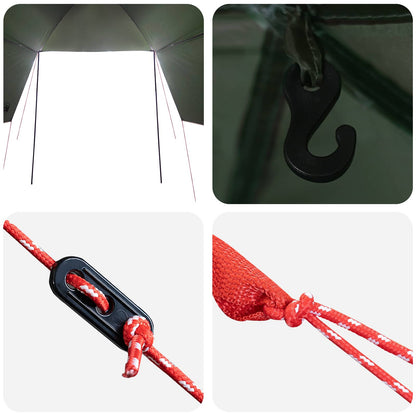 vidaXL Car Tent Army Green 308 x 215 x 220 cm Polyester and Steel