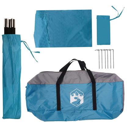 vidaXL Car Tent with Roof Blue 350 x 250 cm Polyester and Steel