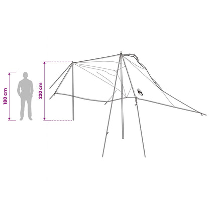 vidaXL Car Tent with Roof Blue 350 x 250 cm Polyester and Steel