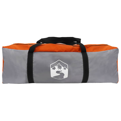 vidaXL Car Tent 350 x 250 cm Grey and Orange Polyester and Steel