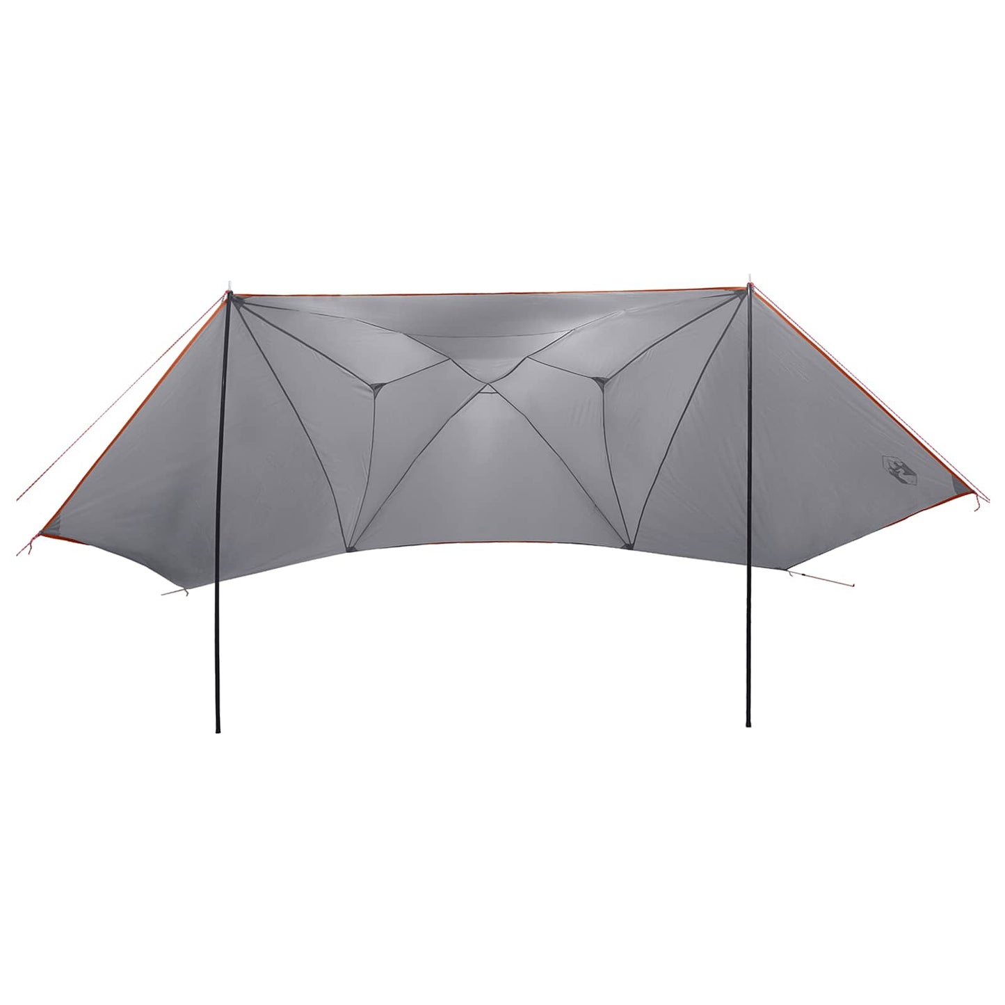vidaXL Car Tent Grey and Orange 350 x 250 cm Polyester and Steel