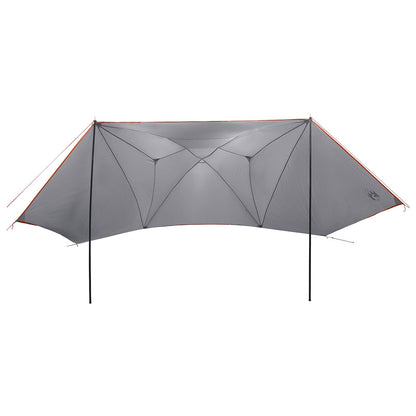 vidaXL Car Tent Grey and Orange 350 x 250 cm Polyester and Steel