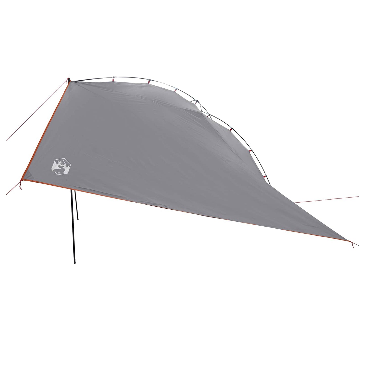 vidaXL Car Tent Grey and Orange 350 x 250 cm Polyester and Steel