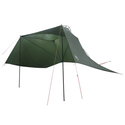 vidaXL Car Tent with Roof Army Green 350 x 250 cm Polyester and Steel