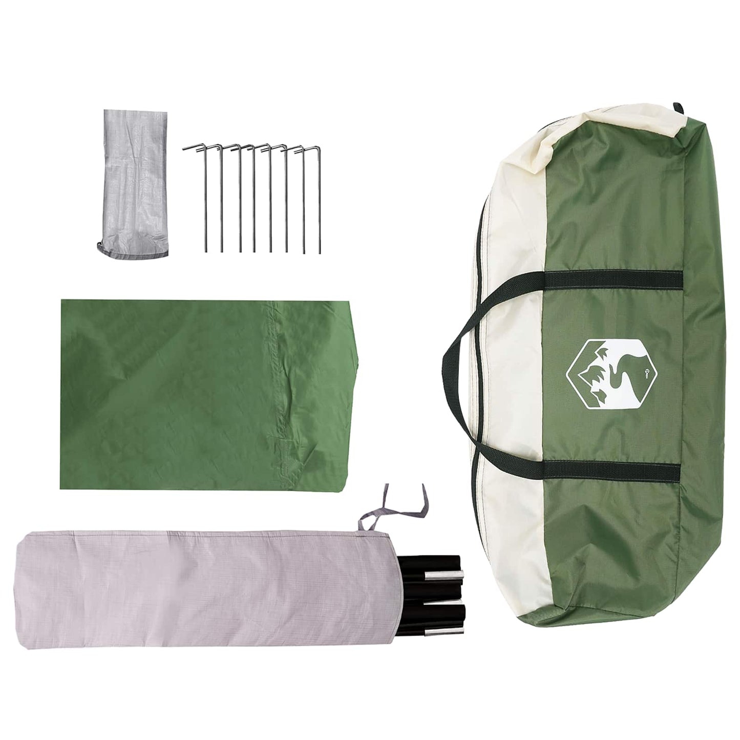 vidaXL Vehicle Awning Green 500 x 515 x 215 cm Polyester and Steel