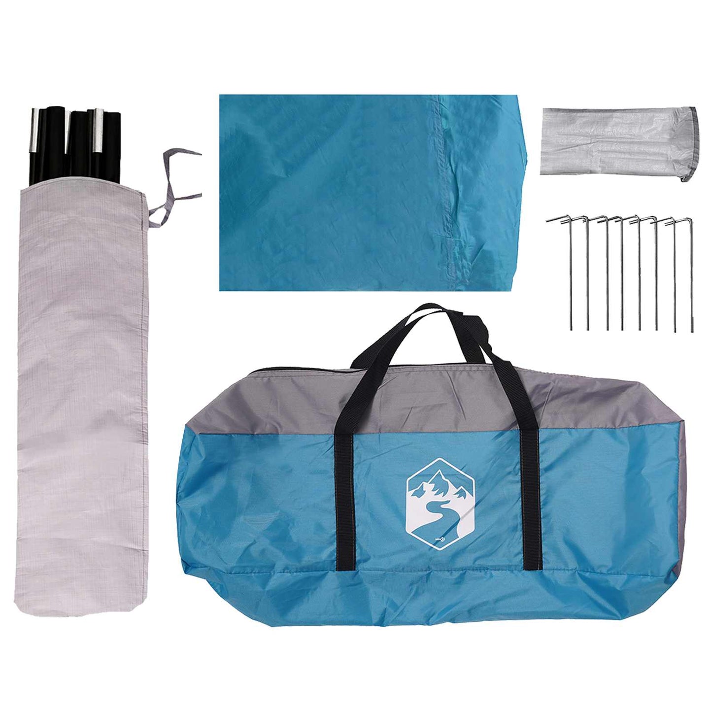 vidaXL Vehicle Awning Blue 500 x 515 x 215 cm Polyester and Steel