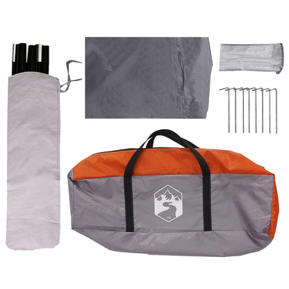 vidaXL Vehicle Awning Grey and Orange 500 x 515 x 215 cm